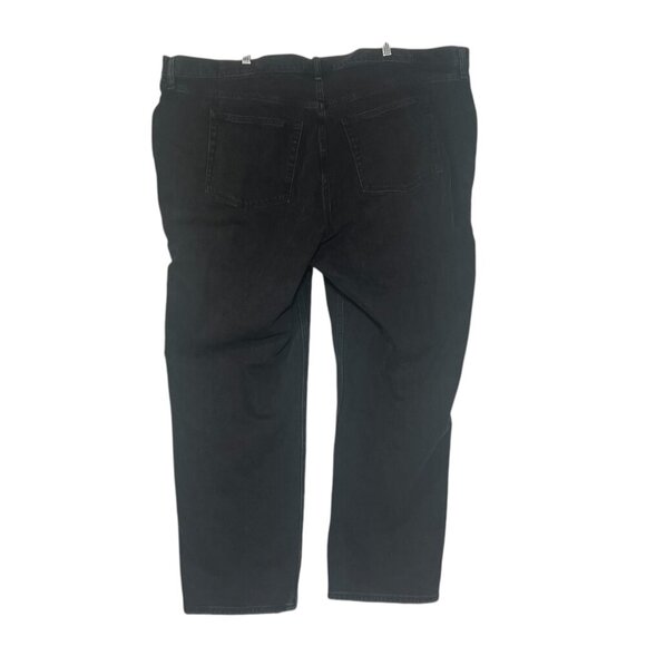 Abercrombie The '90s Straight Ultra High Rise Jeans Black CURVE LOVE Size 37 24S - Picture 3 of 16